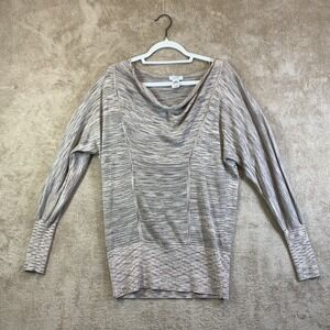 VTG 90s Y2K L Gold Metallic Semi Sheer Sweater Holiday Party Evening Out